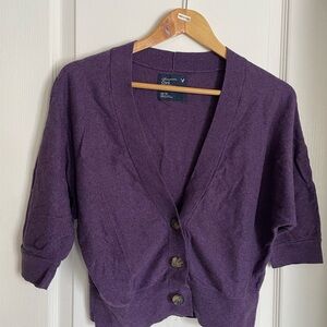 American Eagle Outfitters Oversized Deep Purple Cardigan